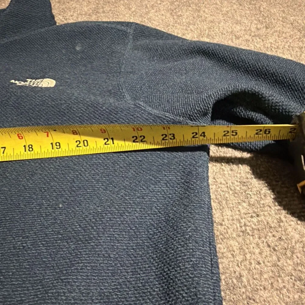 The North Face 1/4 Zip Fleece Pullover Jacket Mens Extra Large Blue Polyester